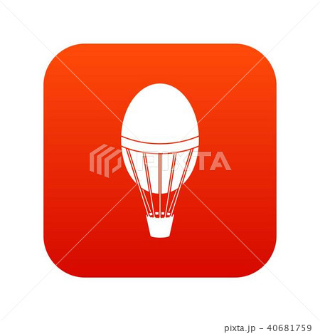 Hot air balloon icon digital red Hot air balloon icon digital red 40681759