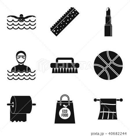 Olympic icons set, simple style 40682244