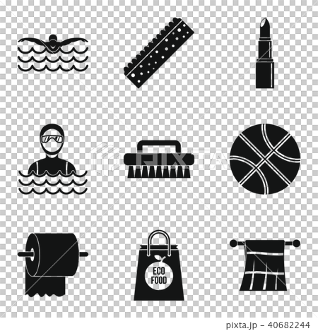 Olympic icons set, simple style 40682244