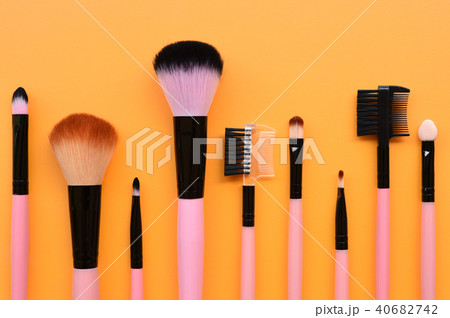 Set of makeup brushes for background Set of makeup brushes for background 40682742