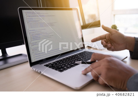 Programmer working Developing programming  40682821