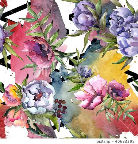 Bouquet wildflowers pattern in a watercolor style. 40683295