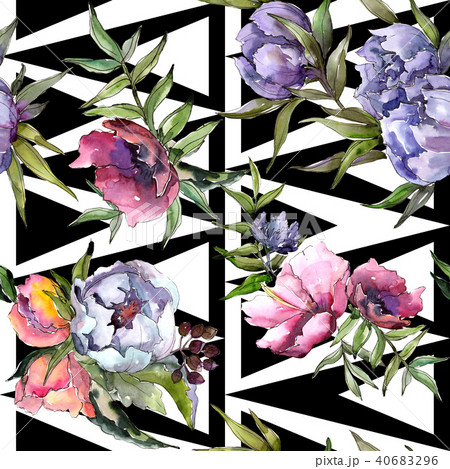 Bouquet wildflowers pattern in a watercolor style. 40683296
