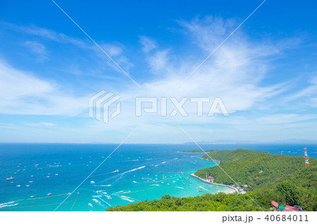 High angle view,Beautiful views of Koh Lan, High angle view,Beautiful views of Koh Lan, 40684011