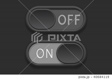 On and Off toggle switch buttons 40684119