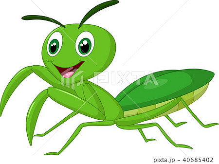 Cartoon praying mantis  40685402
