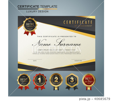 Certificate template luxury and modern pattern. Certificate template luxury and modern pattern. 40685679