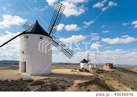 Landscape of windmills in Cosuegra, Spain. Landscape of windmills in Cosuegra, Spain. 40686646