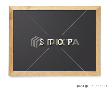 black board "stop" 40688223
