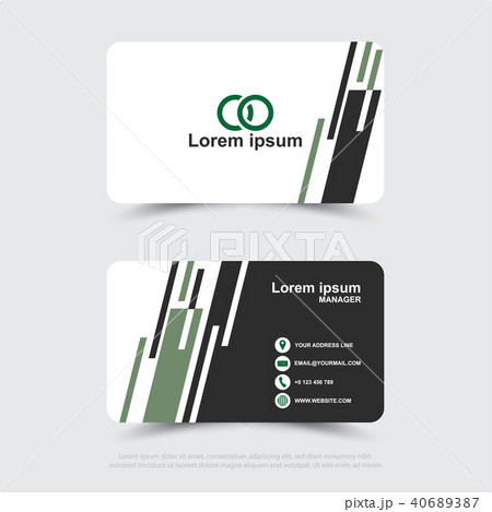 Design of modern business name card template. 40689387