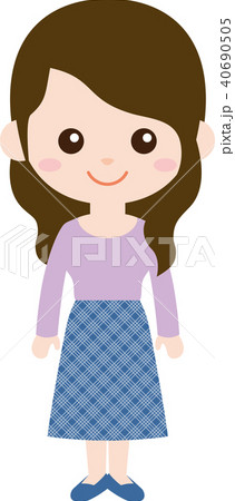 人物 ファミリー（女性・お母さん）普段着 40690505