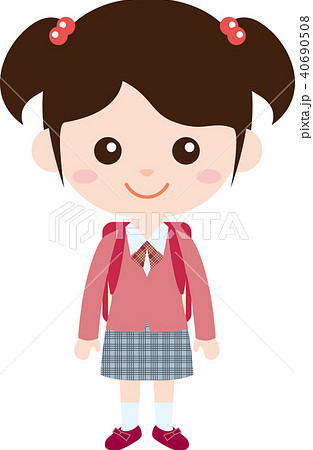 人物 ファミリー（女の子・小学生）制服 40690508