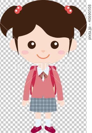 人物 ファミリー（女の子・小学生）制服 40690508