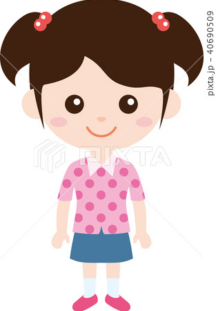 人物 ファミリー（女の子・小学生）私服 40690509