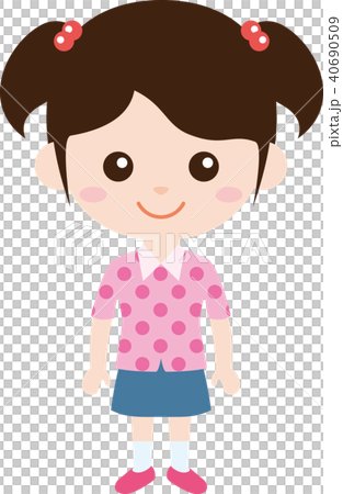 人物 ファミリー（女の子・小学生）私服 40690509