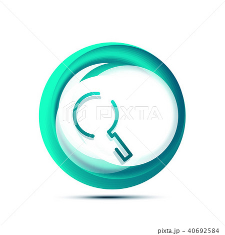 Search magnifyier web button, magnify icon. Modern magnifying glass sign, web site design or mobile 40692584