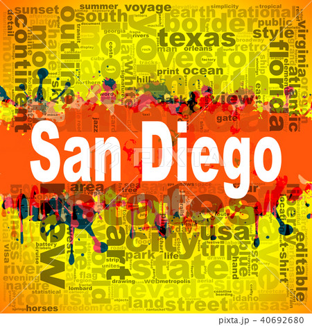 San Diego word cloud design 40692680