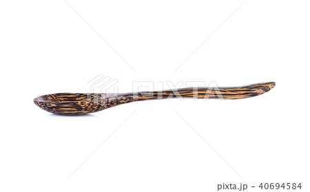 wood spoon on white background 40694584