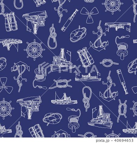 働く船のパターン 40694653