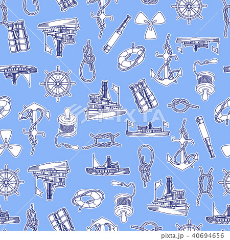 働く船のパターン 40694656