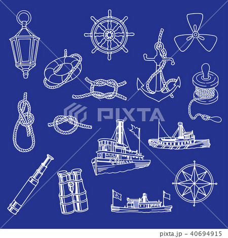 働く船のイラスト, 40694915