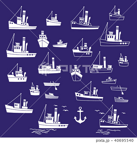 働く船のイラスト, 40695540
