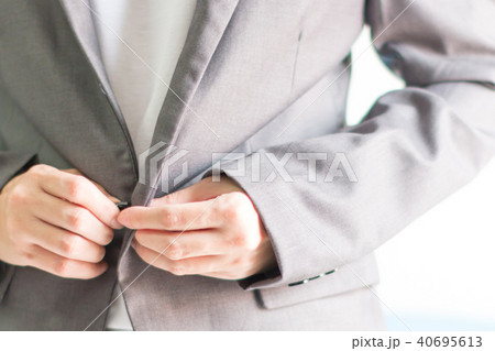 Businessman in casual suit on white background. 40695613