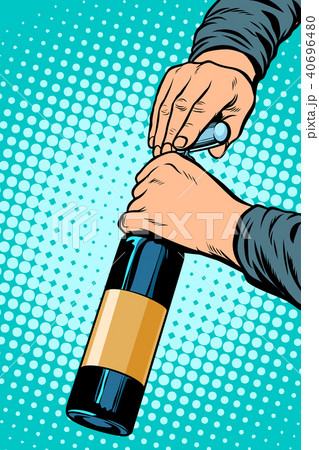 opens a bottle of wine opens a bottle of wine 40696480