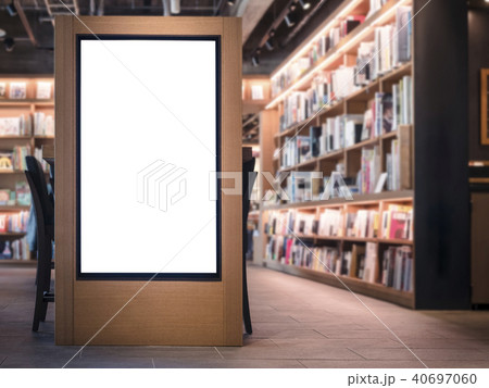 Mock up Banner Light box Bookstore interior Mock up Banner Light box Bookstore interior 40697060