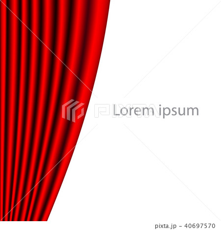 Isolated red curtain vector backgroud 40697570