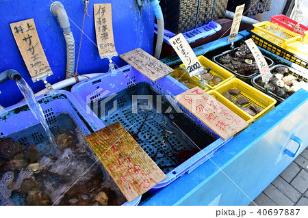 魚介類の店頭販売 魚介類の店頭販売 40697887