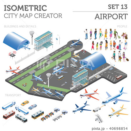 3d isometric airport and city map constructor 3d isometric airport and city map constructor 40698854
