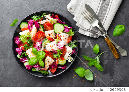 Salad with chicken meat Salad with chicken meat 40699308
