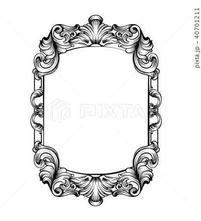 Baroque mirror frame. Vector Imperial decor Baroque mirror frame. Vector Imperial decor 40701211