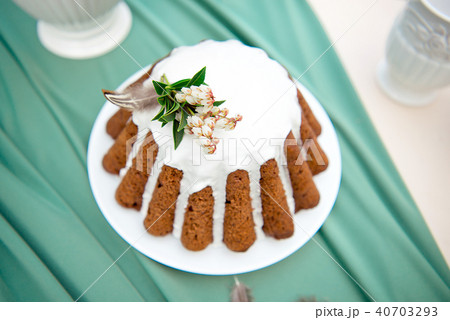Close-up chocolate pound cake. Close-up chocolate pound cake. 40703293