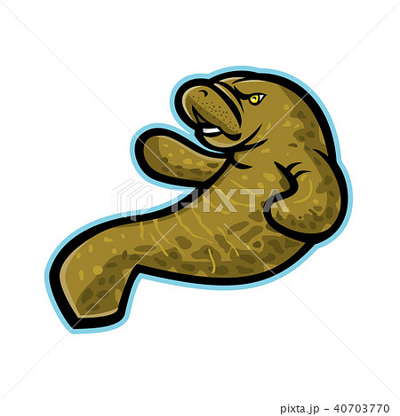 Angry Manatee Mascot 40703770