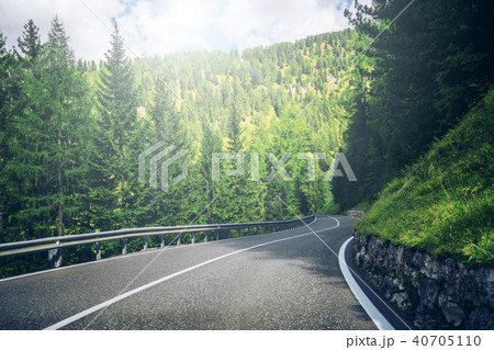 Mountain Road Highway of Dolomite Mountain - Italy 40705110