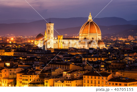 Florence Cathedral at Night in Florence - Italy 40705155