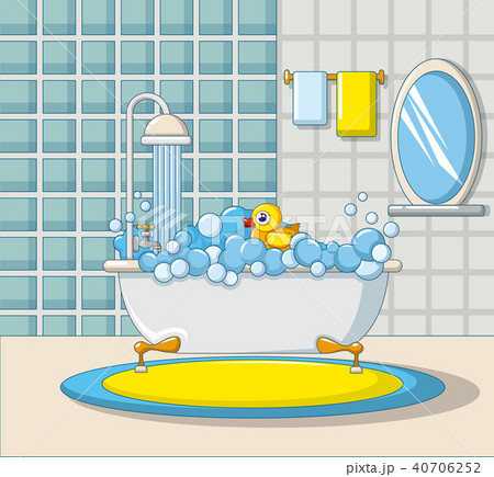 Bathroom interior icon, cartoon style Bathroom interior icon, cartoon style 40706252