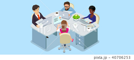 Office banner, cartoon style Office banner, cartoon style 40706253