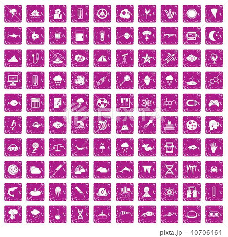 100 research icons set grunge pink 100 research icons set grunge pink 40706464