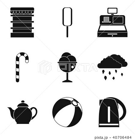 Ointment icons set, simple style 40706484