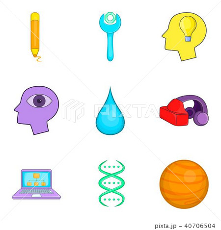 Scheme icons set, cartoon style 40706504