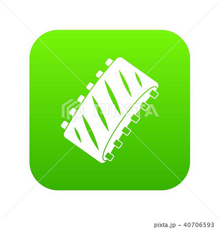 Pork rib meat icon digital green 40706593