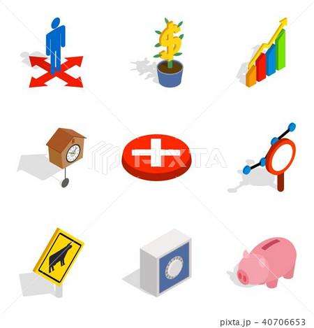 Measuring instrument icons set, isometric style Measuring instrument icons set, isometric style 40706653