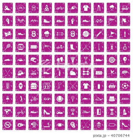 100 sneakers icons set grunge pink 100 sneakers icons set grunge pink 40706744