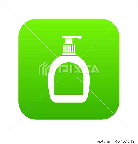 Bottle with liquid soap icon digital greenのイラスト素材 [40707048] - PIXTA