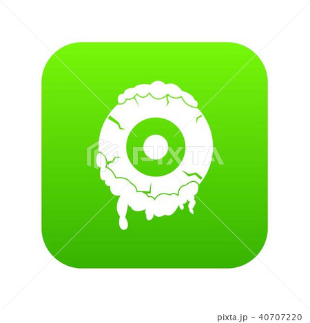 Scary eyeball icon digital green Scary eyeball icon digital green 40707220