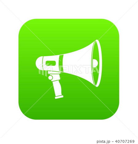 Megaphone icon digital green Megaphone icon digital green 40707269