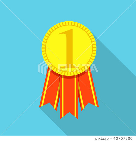 Medal icon, flat style Medal icon, flat style 40707500